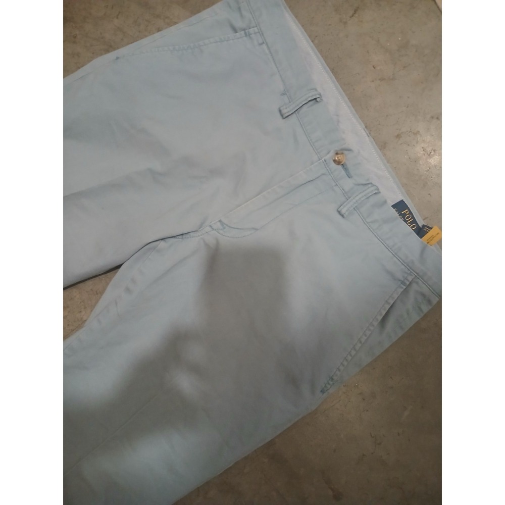 Polo Ralph Lauren Mens Stretch Straight Fit Chino Pants Blue 34/31 (Tag 33x32) - Picture 3 of 9
